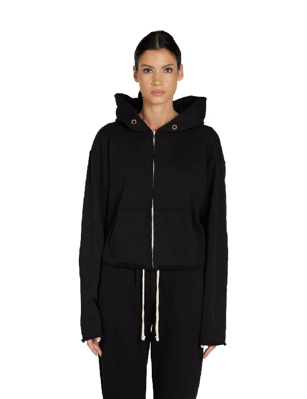 Women's quarter - zip sweatshirt made of organic cotton for eco - conscious fashionRosa Raw Zip Hoodie Women's quarter - zip sweatshirt made of organic cotton for eco - conscious fashionRosa Raw Zip Hoodie