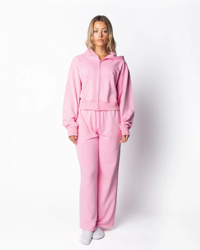 Women's crew - neck sweatshirt in a heather gray shade for a classic and versatile optionFrench Terry Wide Leg Sweatpant Women's crew - neck sweatshirt in a heather gray shade for a classic and versatile optionFrench Terry Wide Leg Sweatpant
