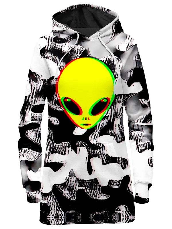 Women's hoodie with a detachable hood for customizable stylingTrippy Alien Hoodie Dress Women's hoodie with a detachable hood for customizable stylingTrippy Alien Hoodie Dress