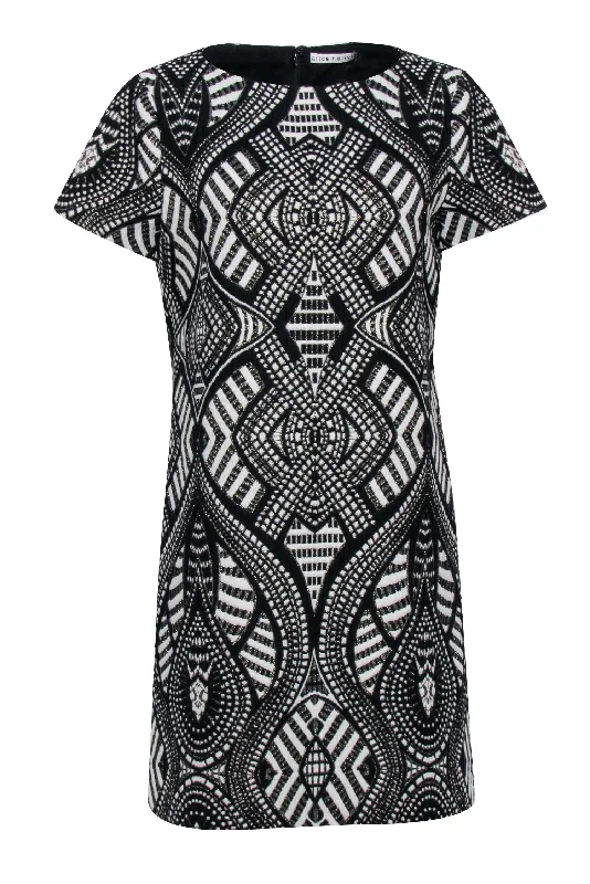 Sheath Women Dress with a Tailored Fit for a Professional Look Sheath Women Dress with a Tailored Fit for a Professional Look Alice & Olivia - Black, White & Gold Short Sleeve Geometric Print Dress Sz 10 Sheath Women Dress with a Tailored Fit for a Professional Look Sheath Women Dress with a Tailored Fit for a Professional Look Alice & Olivia - Black, White & Gold Short Sleeve Geometric Print Dress Sz 10