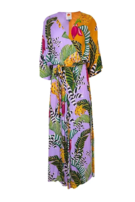 Pleated Women Dress with a Timeless and Elegant Texture Pleated Women Dress with a Timeless and Elegant Texture Farm - Orange & Purple Mixed Leaf Print Wrap Dress Sz S Pleated Women Dress with a Timeless and Elegant Texture Pleated Women Dress with a Timeless and Elegant Texture Farm - Orange & Purple Mixed Leaf Print Wrap Dress Sz S