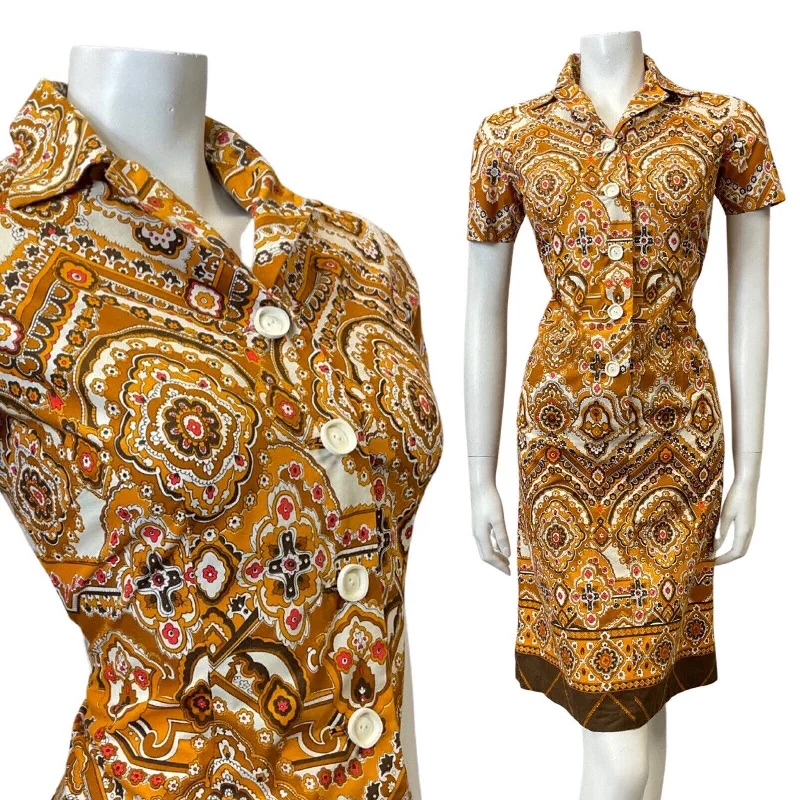 Wrap - Style Women Dress with Adjustable Fit for All Body Types Wrap - Style Women Dress with Adjustable Fit for All Body Types VINTAGE 60s 70s BROWN YELLOW WHITE FLORAL MANDALA BOHO MOD SHIRT DRESS 10 Wrap - Style Women Dress with Adjustable Fit for All Body Types Wrap - Style Women Dress with Adjustable Fit for All Body Types VINTAGE 60s 70s BROWN YELLOW WHITE FLORAL MANDALA BOHO MOD SHIRT DRESS 10