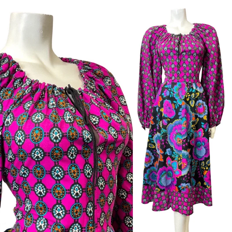 Off - the - Shoulder Women Dress for a Romantic and Feminine Look Off - the - Shoulder Women Dress for a Romantic and Feminine Look VINTAGE 60s 70s PURPLE BLACK BLUE PSYCHEDELIC FLORAL BOHO PRAIRIE MIDI DRESS 12 Off - the - Shoulder Women Dress for a Romantic and Feminine Look Off - the - Shoulder Women Dress for a Romantic and Feminine Look VINTAGE 60s 70s PURPLE BLACK BLUE PSYCHEDELIC FLORAL BOHO PRAIRIE MIDI DRESS 12