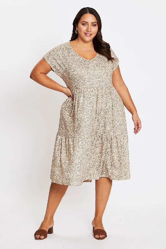 Midi dresses with mesh inserts for a trendy and breathable optionAnimal Print Short Sleeve Leopard Dress Midi dresses with mesh inserts for a trendy and breathable optionAnimal Print Short Sleeve Leopard Dress