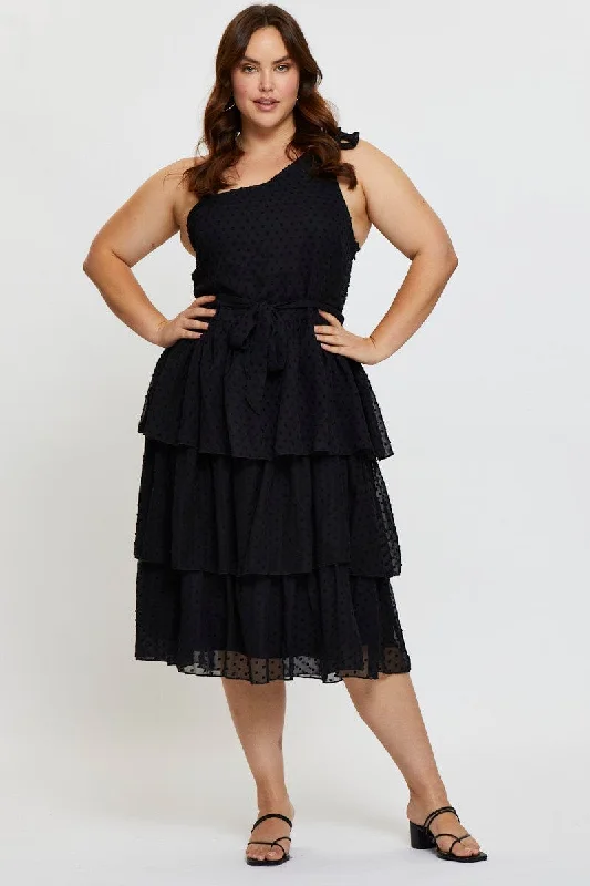 Midi dresses with halter necks for a stylish and comfortable optionBlack Midi Dress One Shoulder Sleeveless Midi dresses with halter necks for a stylish and comfortable optionBlack Midi Dress One Shoulder Sleeveless