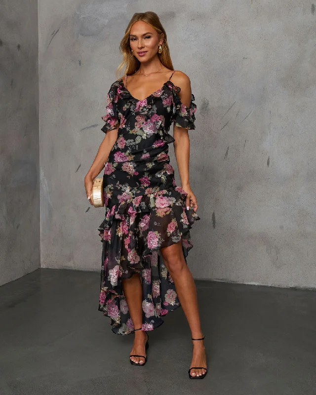 Midi dresses with cotton - blend materials for everyday comfortChelsea Off The Shoulder Ruffle Maxi Dress Midi dresses with cotton - blend materials for everyday comfortChelsea Off The Shoulder Ruffle Maxi Dress