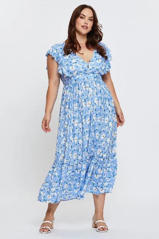 Midi dresses with mesh inserts for a trendy and breathable optionFloral Print Maxi Dress V-neck Short Sleeve Midi dresses with mesh inserts for a trendy and breathable optionFloral Print Maxi Dress V-neck Short Sleeve