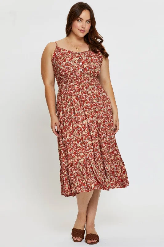 Midi dresses with ruched sleeves for a more fitted and stylish arm lookFloral Print Midi Dress V-neck Sleeveless Midi dresses with ruched sleeves for a more fitted and stylish arm lookFloral Print Midi Dress V-neck Sleeveless