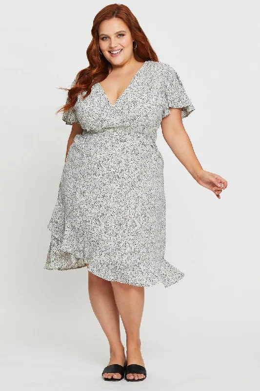 Midi dresses with ruched bodices for a feminine and fitted feelGeo Print Midi Dress V-neck Short Sleeve Midi dresses with ruched bodices for a feminine and fitted feelGeo Print Midi Dress V-neck Short Sleeve