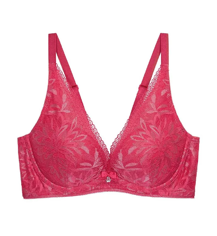padded bras for added volumeAQUA BLOOM WIRED PUSH UP DEEP V BRA