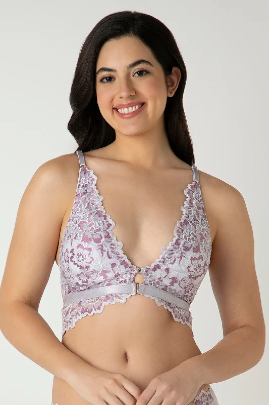 plus size convertible bras for flexibilityFemme Lace Padded Non-Wired Demi Bra - Thistle plus size convertible bras for flexibilityFemme Lace Padded Non-Wired Demi Bra - Thistle