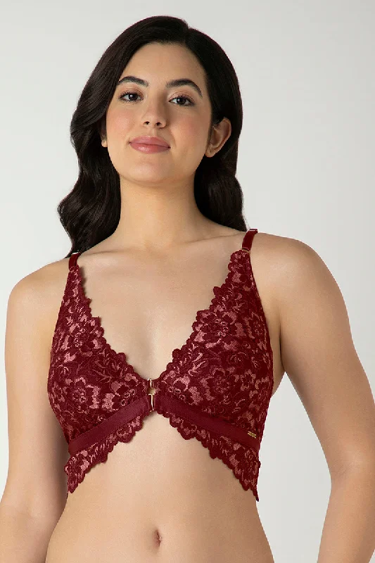 t - shirt bras for a smooth look under clothesFemme Lace Padded Non-Wired Demi Bra - Biking Red t - shirt bras for a smooth look under clothesFemme Lace Padded Non-Wired Demi Bra - Biking Red