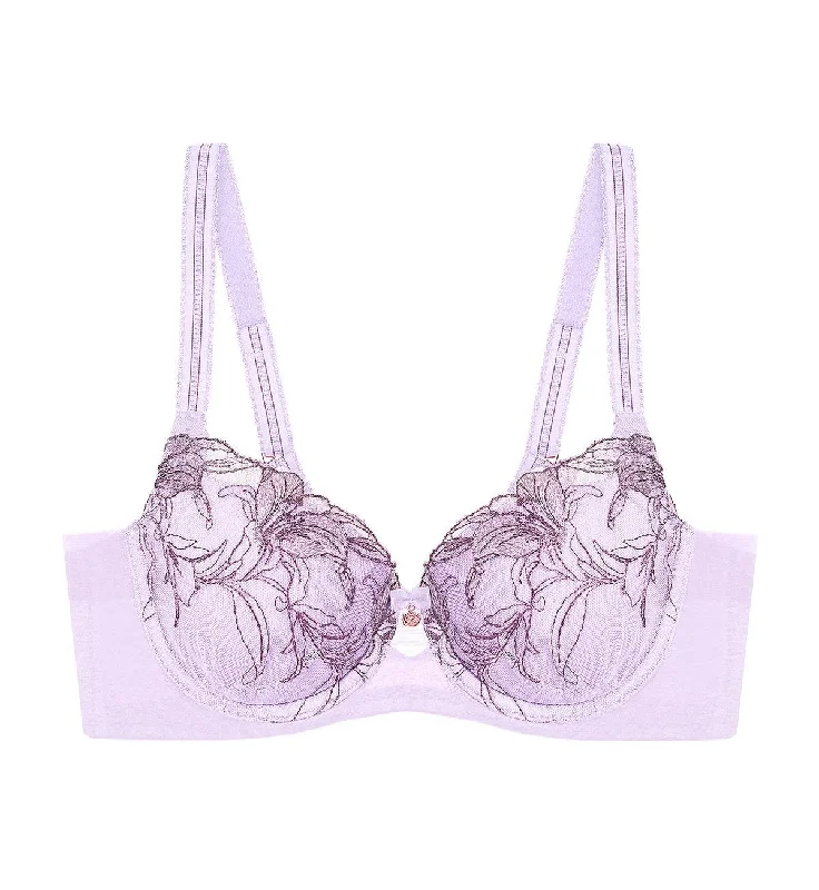 lace balconette bras for a luxurious feelFLORALE ORCHID WIRED PUSH UP BRA