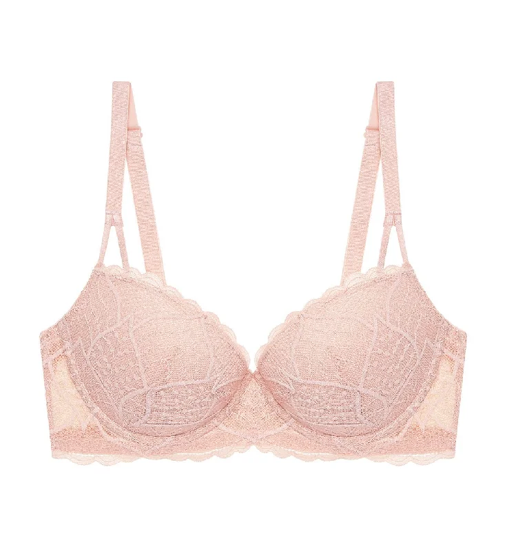 balconette lace bras for a feminine touchSTYLE DOUBLE PUSH WIRED PUSH UP BRA