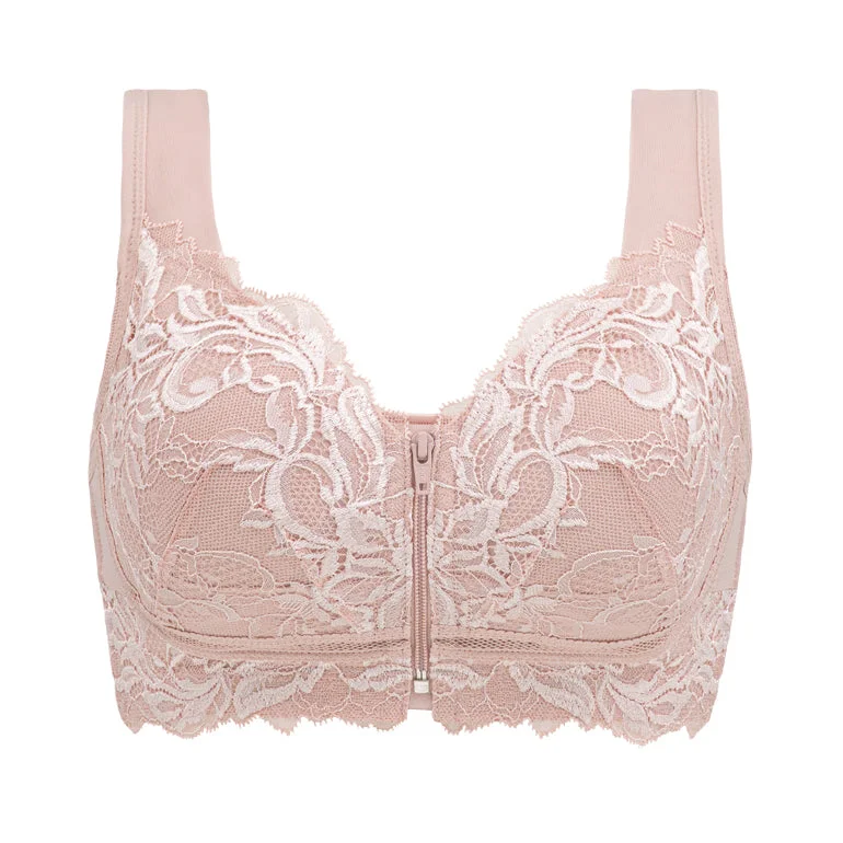 minimizer underwire bras for more controlSlimming Zip Front Wireless Bra 23