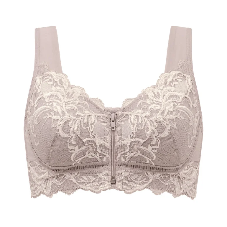 underwire bras with maximum supportSlimming Zip Front Wireless Bra 24