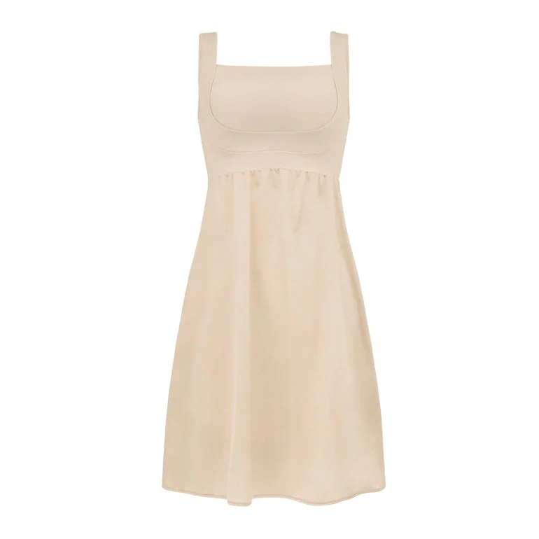padded wireless bras for light supportCotton Blend Bust-Lifting Dress 24