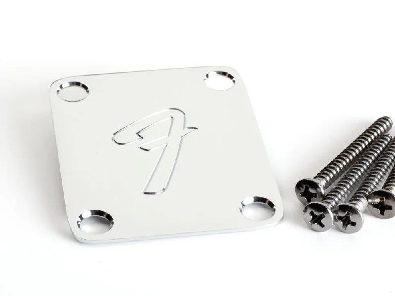 Sports shaper for enhanced performance during workoutsFender Neck Plate, Chrome, "F" Sports shaper for enhanced performance during workoutsFender Neck Plate, Chrome, "F"