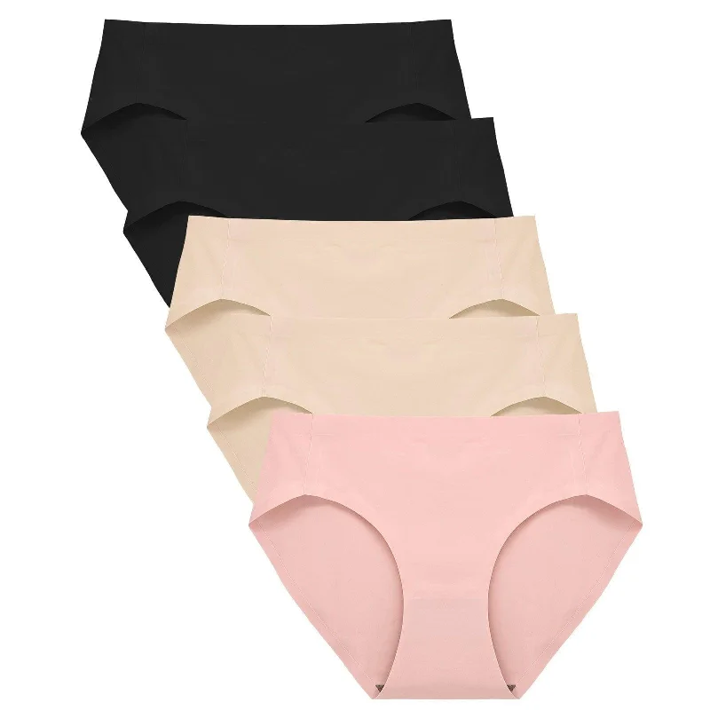 Push up bras made of stretchy fabricHigh Cut Seamless No Show Brief Panties - Mix4 5 Pack Push up bras made of stretchy fabricHigh Cut Seamless No Show Brief Panties - Mix4 5 Pack