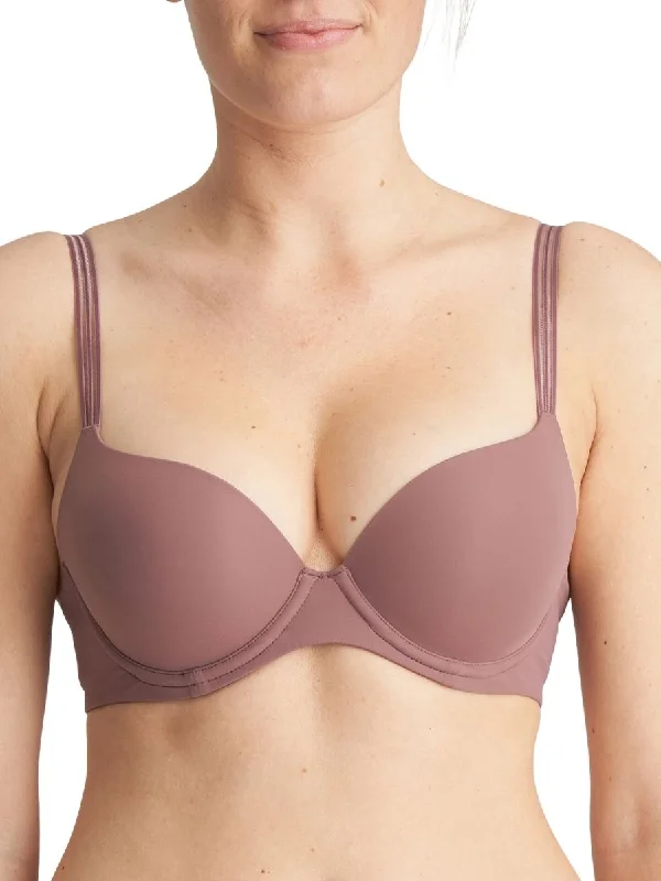 Push up bras with mesh inserts​Louie Push-Up Bra - Satin Taupe