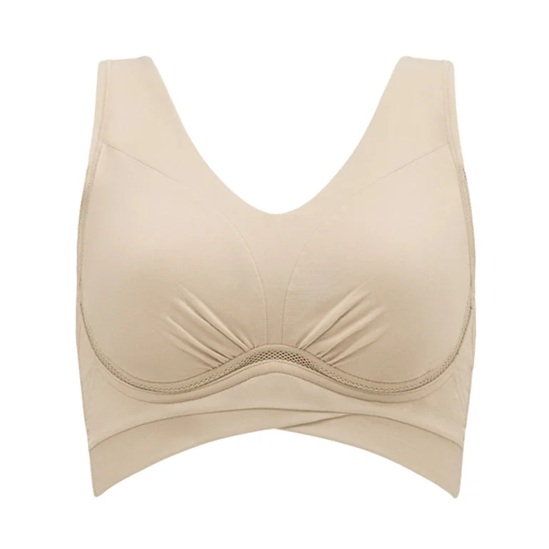minimizer plus size bras for curvy figuresYukine Comfort Cotton Wireless Bra 24