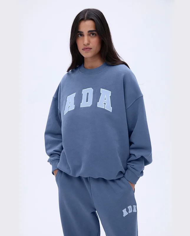plus size friendly women sport bra designsADA Oversized Sweatshirt - Vintage Blue/Powder Blue plus size friendly women sport bra designsADA Oversized Sweatshirt - Vintage Blue/Powder Blue