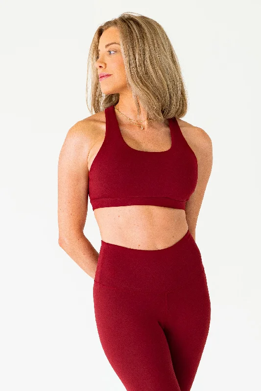 affordable women sport bra for budget - conscious shoppersCrossed Back Sports Bra | Cabernet affordable women sport bra for budget - conscious shoppersCrossed Back Sports Bra | Cabernet