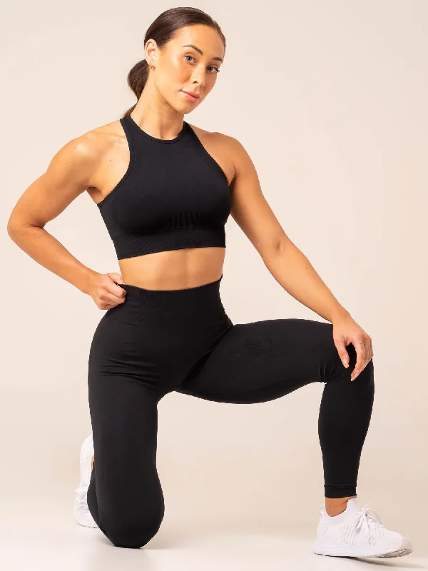 sequined women sport bra for a sparkly effectLift Seamless High Neck Sports Bra - Black sequined women sport bra for a sparkly effectLift Seamless High Neck Sports Bra - Black