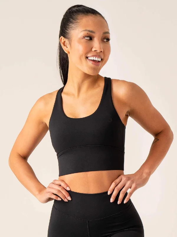 printed women sport bra with floral patternsNKD Arch Sports Bra - Black