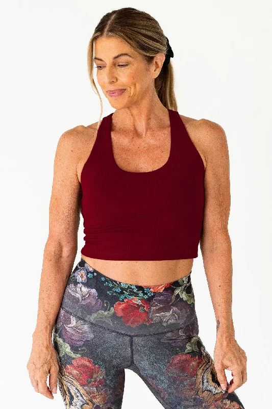 plus size low impact women sport braRacer Back Tank | Cabernet