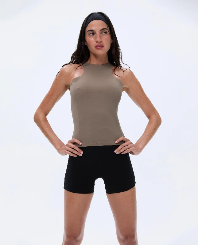 machine - made women sport bra for affordabilityUltimate Racer Back Longline Top - Cocoa Brown machine - made women sport bra for affordabilityUltimate Racer Back Longline Top - Cocoa Brown