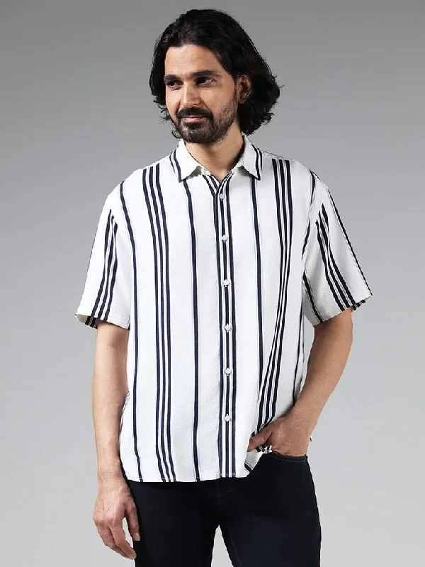 Women's kids - inspired printed pants Colored women jeans in vibrant hues like red and yellow Ascot White Striped Relaxed-Fit Blended Linen Shirt Women's kids - inspired printed pants Colored women jeans in vibrant hues like red and yellow Ascot White Striped Relaxed-Fit Blended Linen Shirt