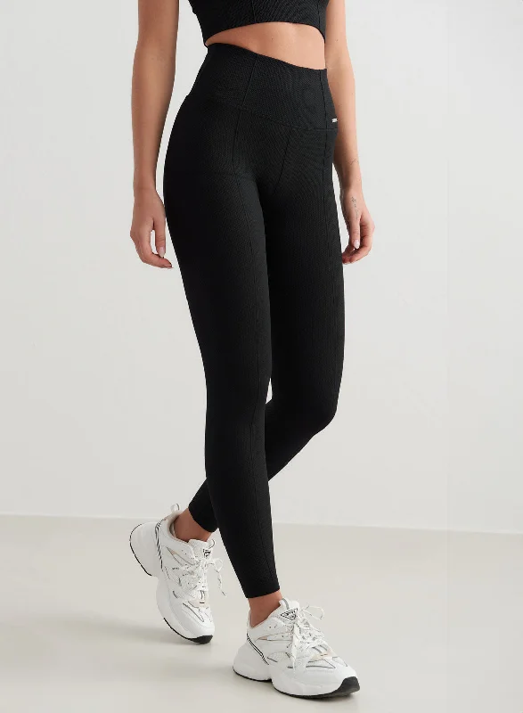 women tights with a wide waistband for a non - restrictive fitBlack Luxe Seamless Tights