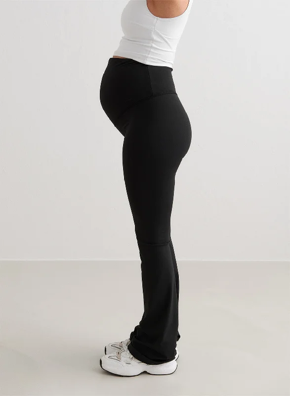 women tights with a self - adjusting fabric for a perfect fitBlack Sense Maternity Flare Tights