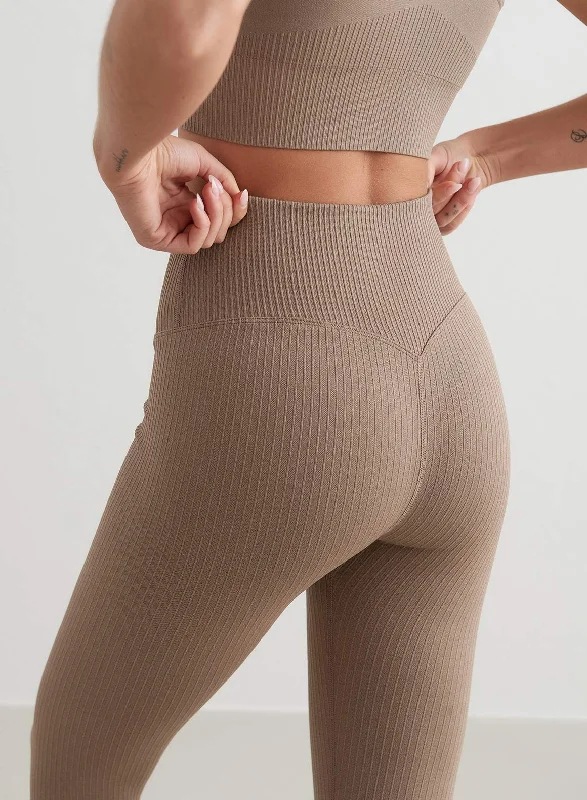 footless women tights for added versatilityEspresso Ribbed Seamless Tights
