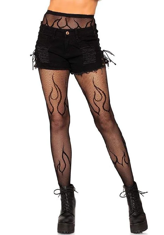 women tights for a formal event with an evening gownFlame | FISHNET TIGHTS