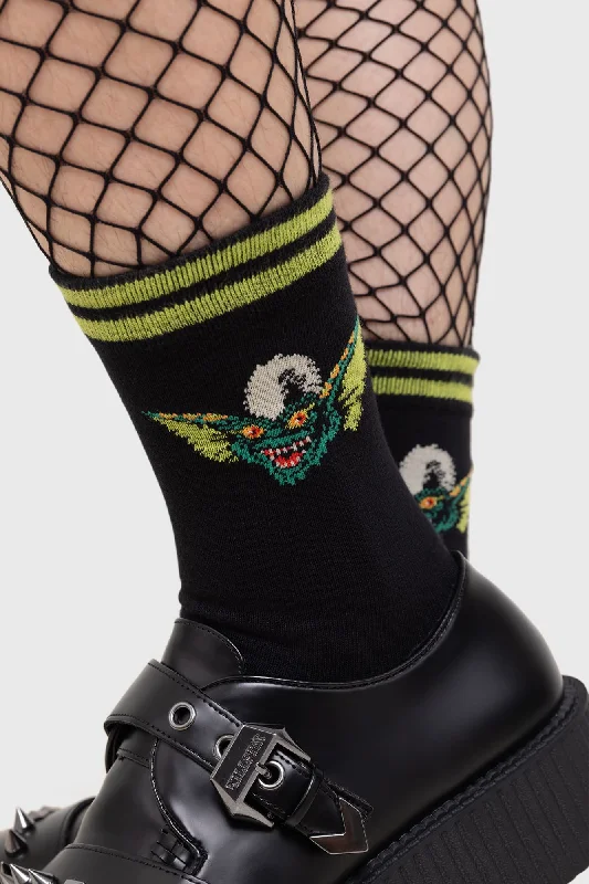 women tights with a geometric print for a modern touchGremlin Stripe Ankle Socks