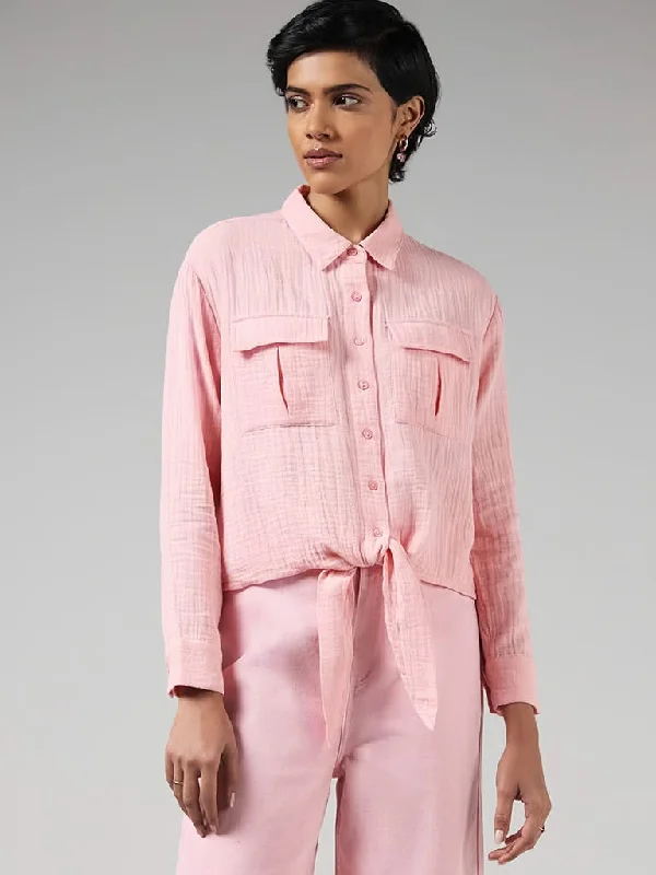 Women's winter - warm fleece - lined pants Bootcut women jeans to complement various shoe styles LOV Light Pink Cotton Crinkled Knotted Shirt Women's winter - warm fleece - lined pants Bootcut women jeans to complement various shoe styles LOV Light Pink Cotton Crinkled Knotted Shirt