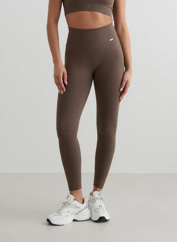 women tights made of cotton for breathabilityMacchiato Ribbed Seamless Tights
