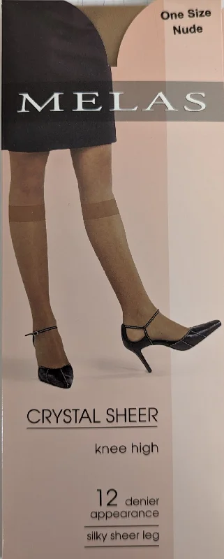 Elastic - topped non - slip stockingsMelas Silky Sheer 12 Denier Knee Highs - Nude AS-309 Elastic - topped non - slip stockingsMelas Silky Sheer 12 Denier Knee Highs - Nude AS-309