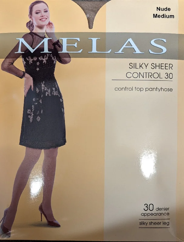 Hand - knitted cashmere blend stockingsMelas Silky Sheer Control 30 Denier Stockings - Honey AS-627 Hand - knitted cashmere blend stockingsMelas Silky Sheer Control 30 Denier Stockings - Honey AS-627