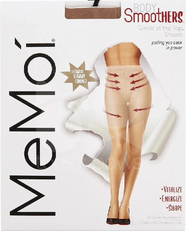 Pantyhose - style seamless stockingsMemoi Body SmootHers Girdle at the Top Sheers 20 Denier Stockings - Black MM-286 Pantyhose - style seamless stockingsMemoi Body SmootHers Girdle at the Top Sheers 20 Denier Stockings - Black MM-286