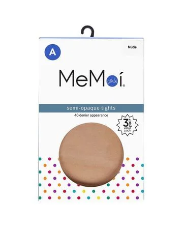 Organic cotton breathable summer stockingsMemoi Girls 40 Denier Sheer Stockings 3-Pack - Nude MK-3053 Organic cotton breathable summer stockingsMemoi Girls 40 Denier Sheer Stockings 3-Pack - Nude MK-3053