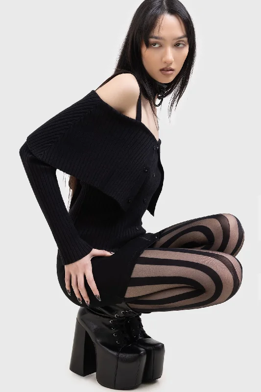 metallic - finish women tights for a glamorous lookMesmestripe Tights