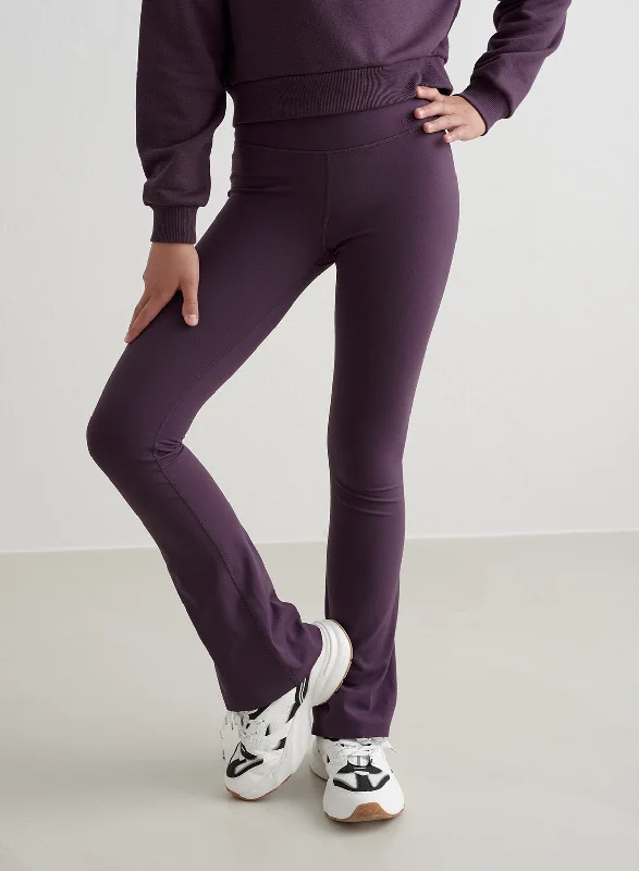 women tights with a control top for shapingMidnight Plum Young Sense Flare Tights