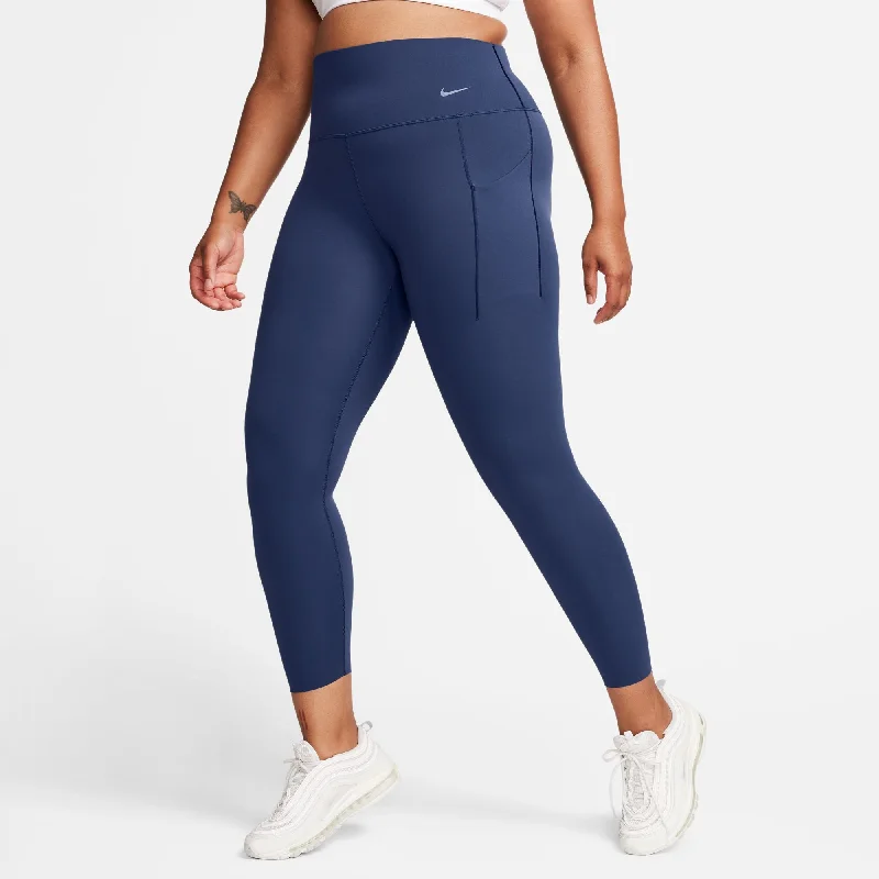 metallic - finish women tights for a glamorous lookNike Women's Universa Medium-Support High-Waisted 7/8 Leggings