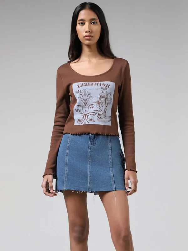 Women's belt - looped work pants Stretch women jeans for enhanced mobility and comfort Nuon Chocolate Brown Typographic Printed Cotton T-Shirt Women's belt - looped work pants Stretch women jeans for enhanced mobility and comfort Nuon Chocolate Brown Typographic Printed Cotton T-Shirt