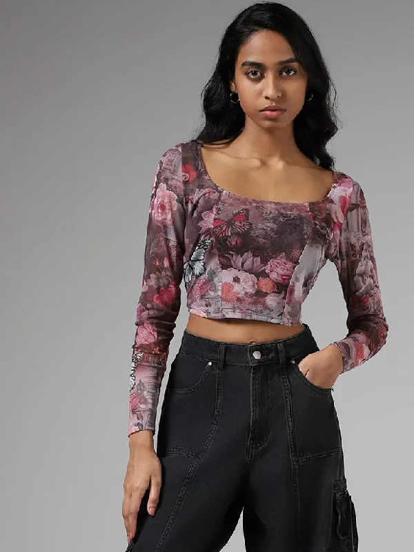 Women's luxury leather pants Stretch women jeans for enhanced mobility and comfort Nuon Pink Abstract Printed Crop Top Women's luxury leather pants Stretch women jeans for enhanced mobility and comfort Nuon Pink Abstract Printed Crop Top