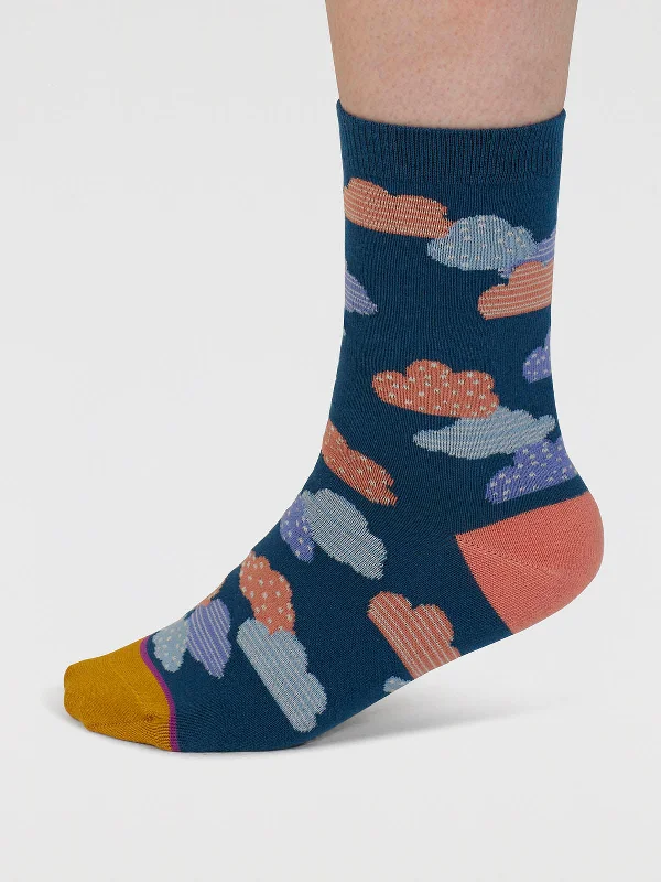 Women's cashmere - soft toe - less socks for slippersOriane Weather Organic Cotton Socks - Chambray Blue Women's cashmere - soft toe - less socks for slippersOriane Weather Organic Cotton Socks - Chambray Blue