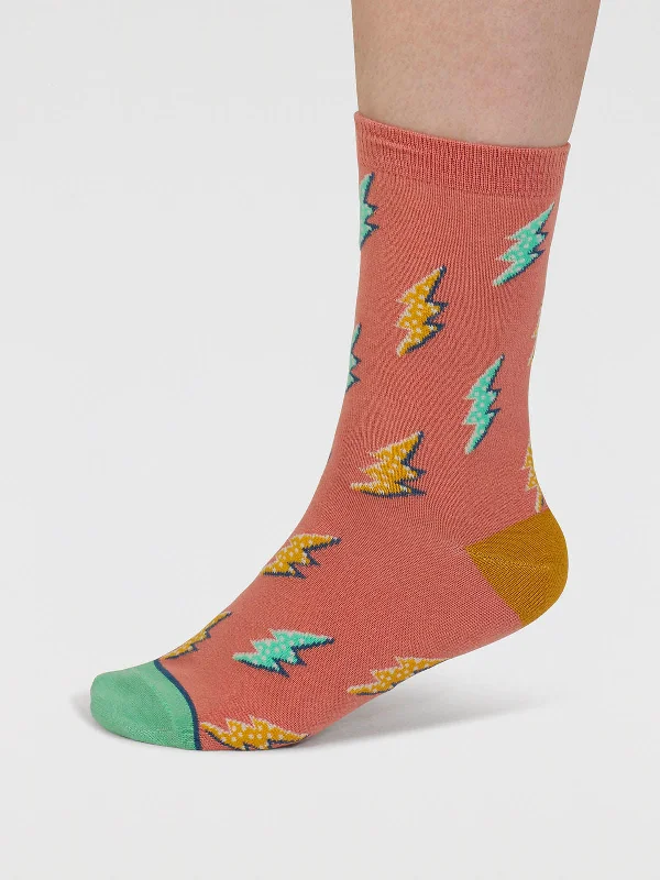 Fair isle women's wool blend hiking socksOriane Weather Organic Cotton Socks - Coral Orange Fair isle women's wool blend hiking socksOriane Weather Organic Cotton Socks - Coral Orange